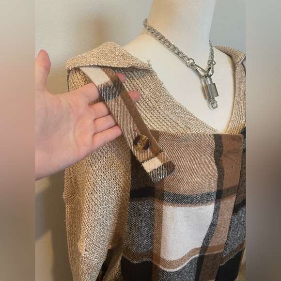 Brown and white Plaid Jumper - Picture 4 of 4